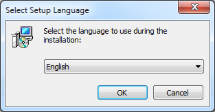 Configuração do idioma do instalador